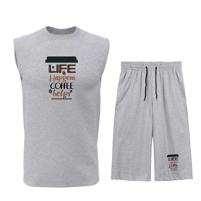 ست تاپ و شلوارک مردانه مدل Q004G