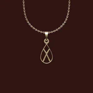 گردنبند طلا 18 عیار زنانه مدوپد مدل هندسی کد X2-1-1188