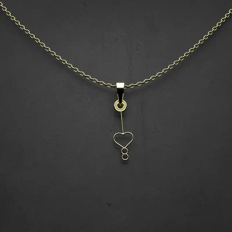 گردنبند طلا 18 عیار زنانه مدوپد مدل  طرح قلب کد NN1020