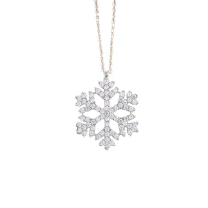 گردنبند نقره زنانه مدل برف