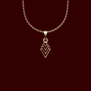 گردنبند طلا 18 عیار زنانه مدوپد مدل هندسی کد HH2-1-1204