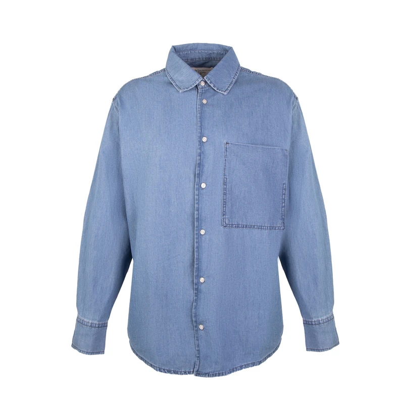 پیراهن آستین بلند یقه برگردان مردانه پوتنزا مدل 92422041