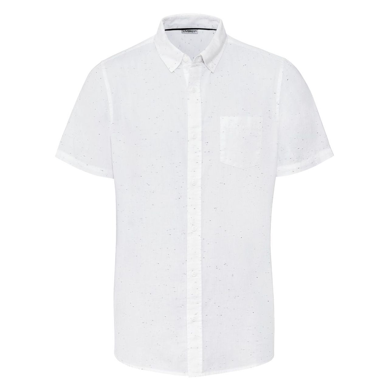 پیراهن آستین کوتاه مردانه لیورجی مدل p339469 رنگ سفید