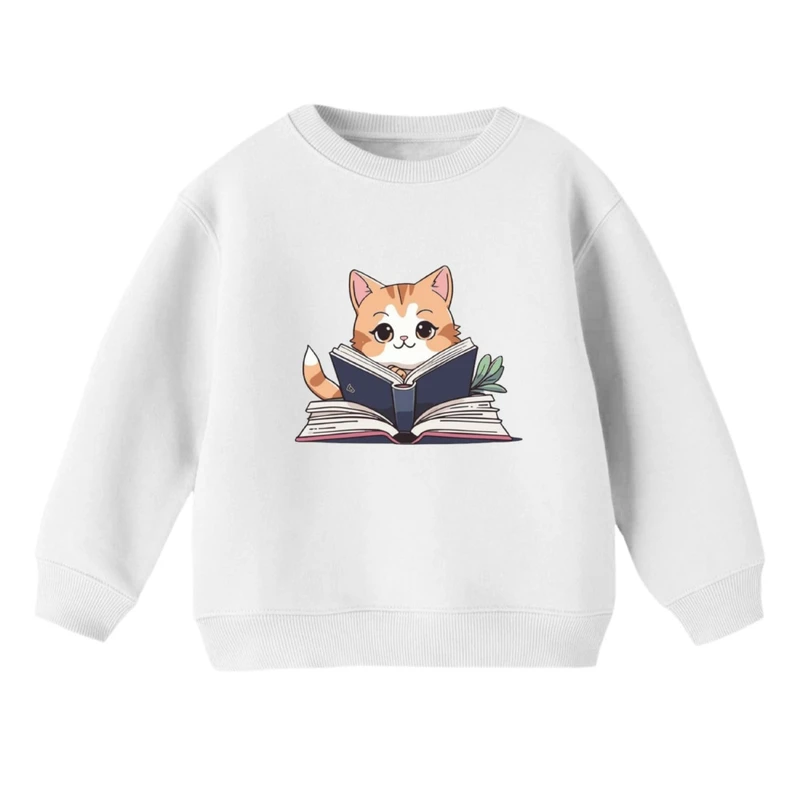 سویشرت بچگانه مدل گربه کتابخوان 