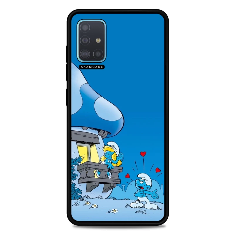 کاور آکام مدل AMC-WSGA51-SMURFS-4 مناسب برای گوشی موبایل سامسونگ Galaxy A51