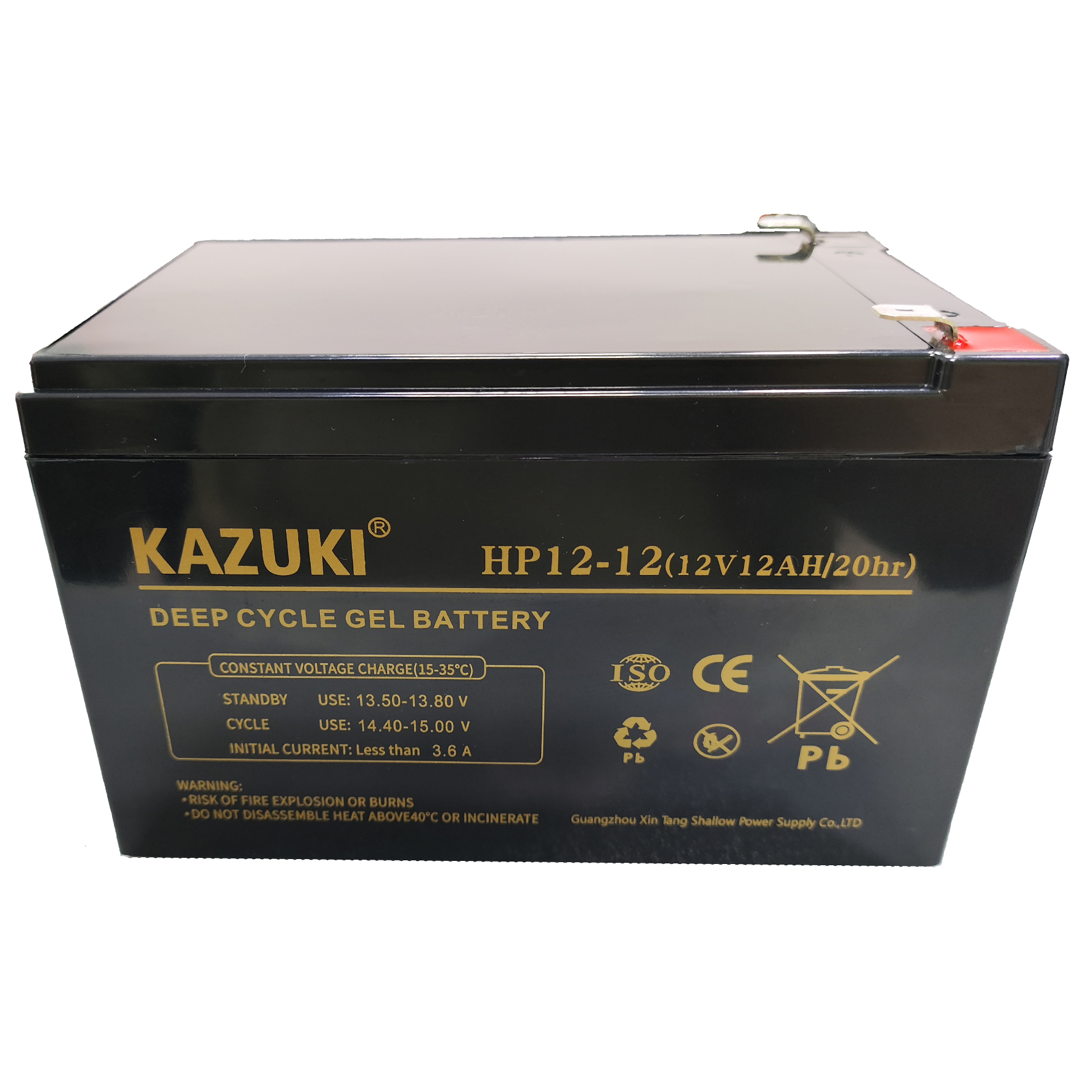 باتری UPS با ولتاژ 12 ولت و شدت جریان 12 آمپرساعت کازوکی مدل HP12-12GEL