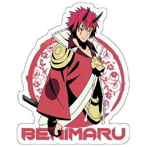 استیکر لپ تاپ مدل That Time I Got Reincarnated As a Slime - Benimaru