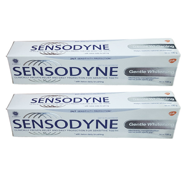 خمیر دندان سنسوداین مدل Gentle Whitening وزن 100 گرم بسته 2 عددی