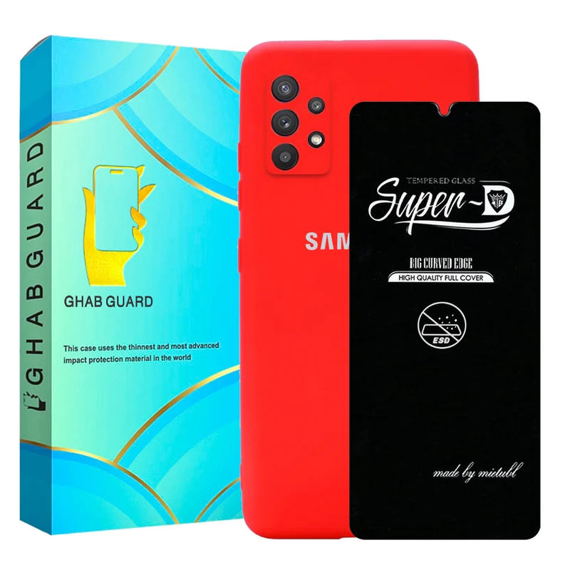 کاور قاب گارد مدل SILICONSUPERD مناسب برای گوشی موبایل سامسونگ Galaxy A32 4G به همراه محافظ صفحه نمایش
