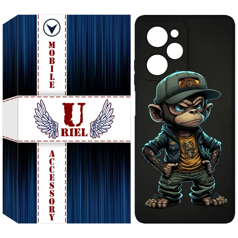 کاور یوریل مدل KSH کد 37 طرح Monkey مناسب برای گوشی موبایل شیائومی Poco X5 Pro / Redmi Note 12 Pro 5G