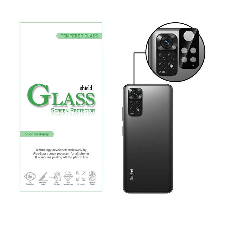محافظ لنز دوربین شیلد گلس مدل LFUL مناسب برای گوشی موبایل شیائومی Redmi Note 11S