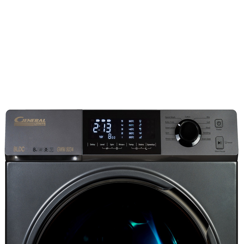 ماشین لباسشویی جنرال هاوس مدل GWM8034 ظرفیت 8 کیلوگرم