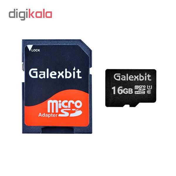 کارت حافظه microSDHC گلکسبیت مدل 333X کلاس 10 استاندارد UHS-I سرعت 50MBps ظرفیت 16 گیگابایت به همراه آداپتور SD
