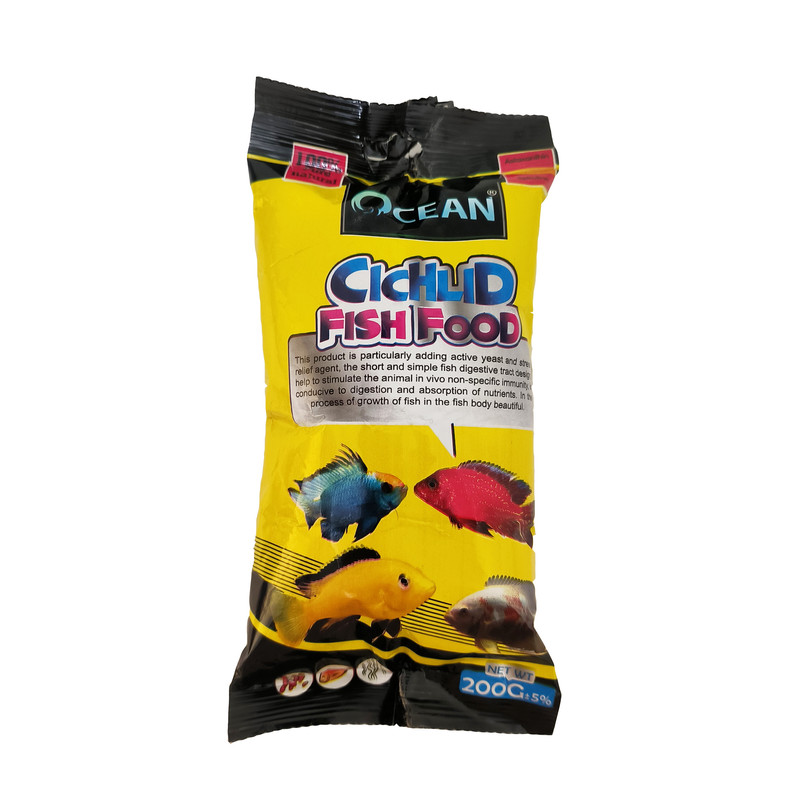غذا ماهی آکواریوم اوشن مدل cichlid کد ch01 وزن 200 گرم