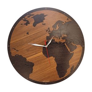 نقد و بررسی ساعت دیواری لوکس طلایی طرح نقشه جهان مدل CW036 توسط خریداران