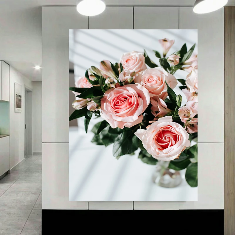 پوستر طرح گل مدل رز صورتی کد AR21900