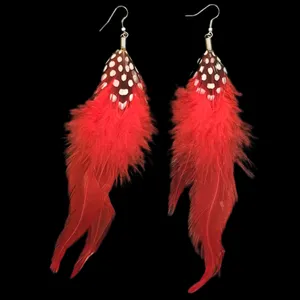 گوشواره زنانه مدل پر طبیعی