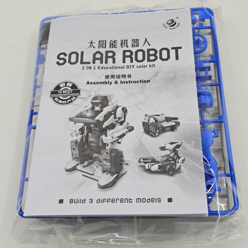 ربات ناب سل مدل آموزشی سولار خورشیدی 3 در 1 SOLAR ROBOT 3IN1 EDUCATIONAL DIY SOLAR KIT