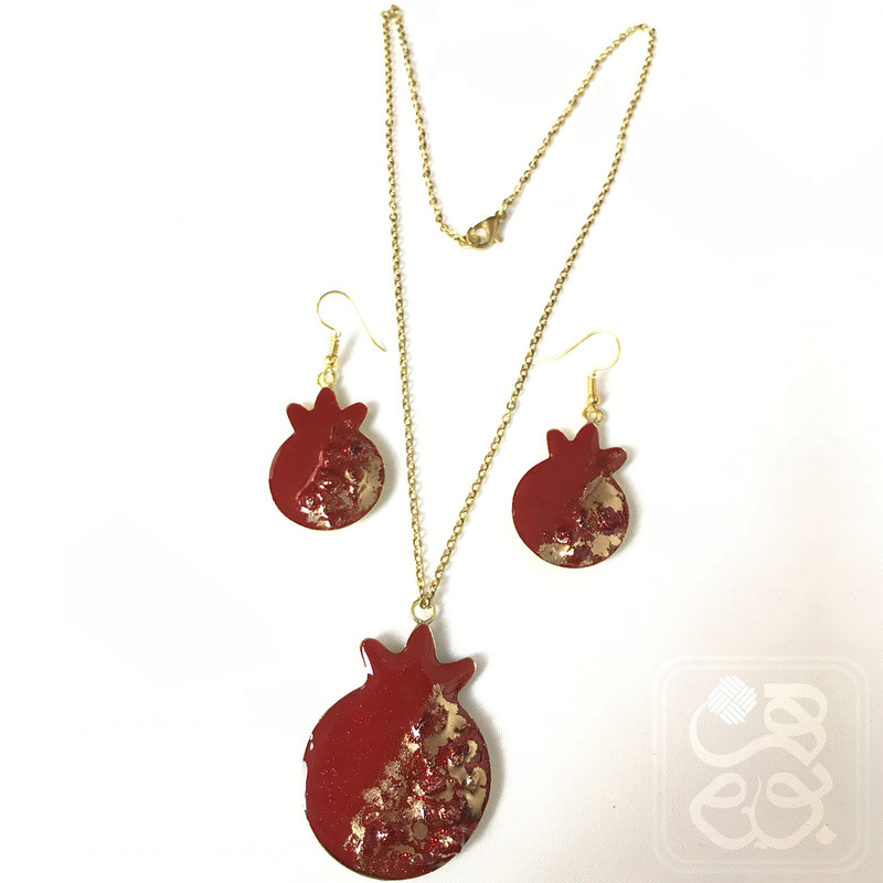 نیم ست زنانه طرح انار کد 200 نیم ست زنانه طرح انار کد 200