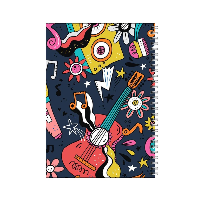 دفتر مشق 50 برگ بامبیلیپ طرح پترن گیتار و موسیقی کد 4033191