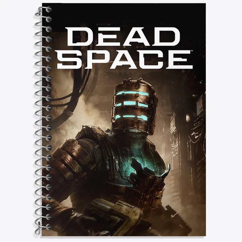 دفتر زبان 50 برگ خندالو مدل سه خط طرح بازی دد اسپیس (Dead Space) کد 34995