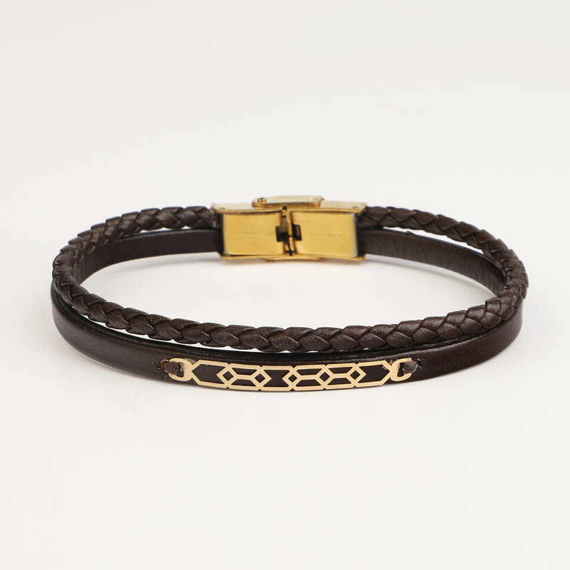 دستبند طلا 18 عیار مردانه مایا ماهک مدل MB1513