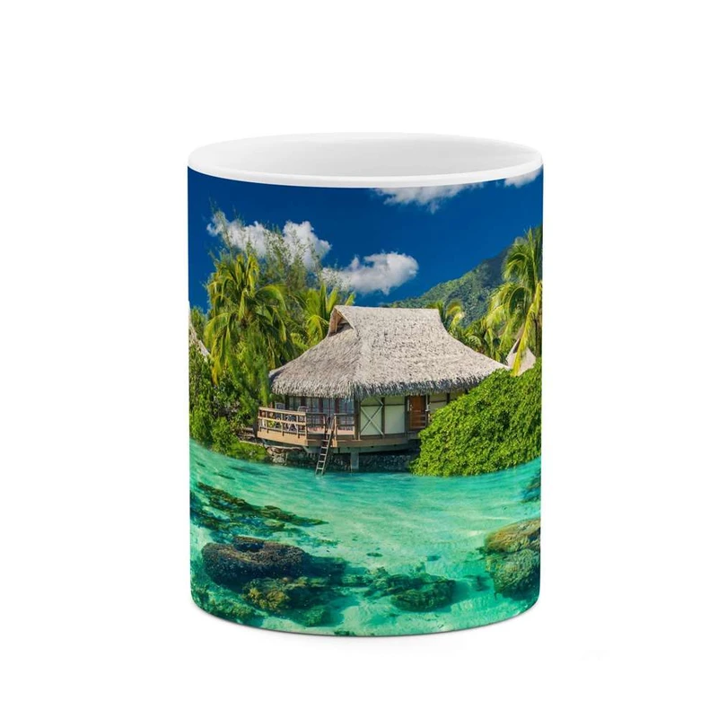 ماگ کاکتی مدل خانه ساحلی کد mgh16513