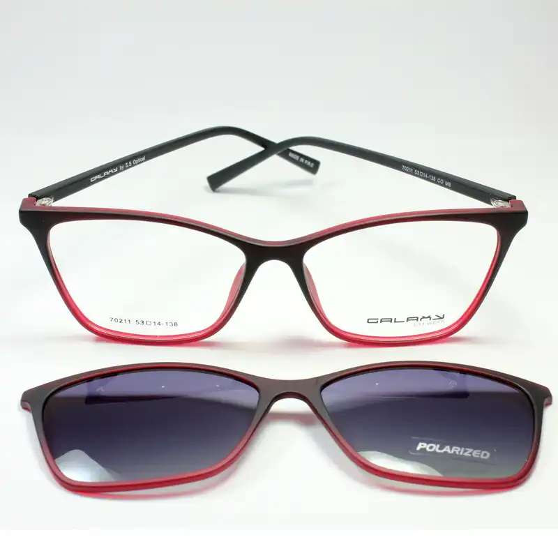 فریم عینک طبی گلکسی مدل 70211 به همراه کاور آفتابی