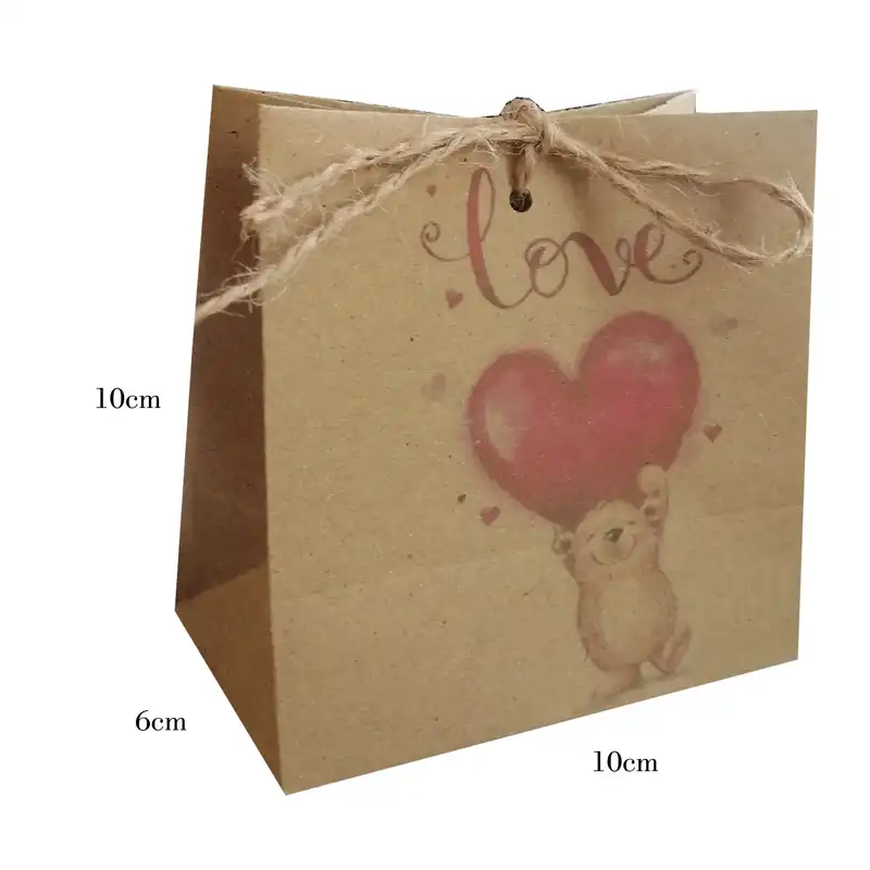 پاکت هدیه مدل قلب و خرس مجموعه 100 عددی