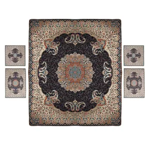 ست 5 تکه روتختی ترمه مدل ترنج کد SRM41