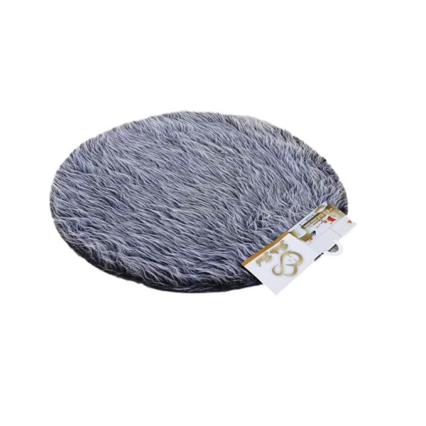 پادری مدل خز طرح گرد کد 468 سایز 76x76 سانتی متر