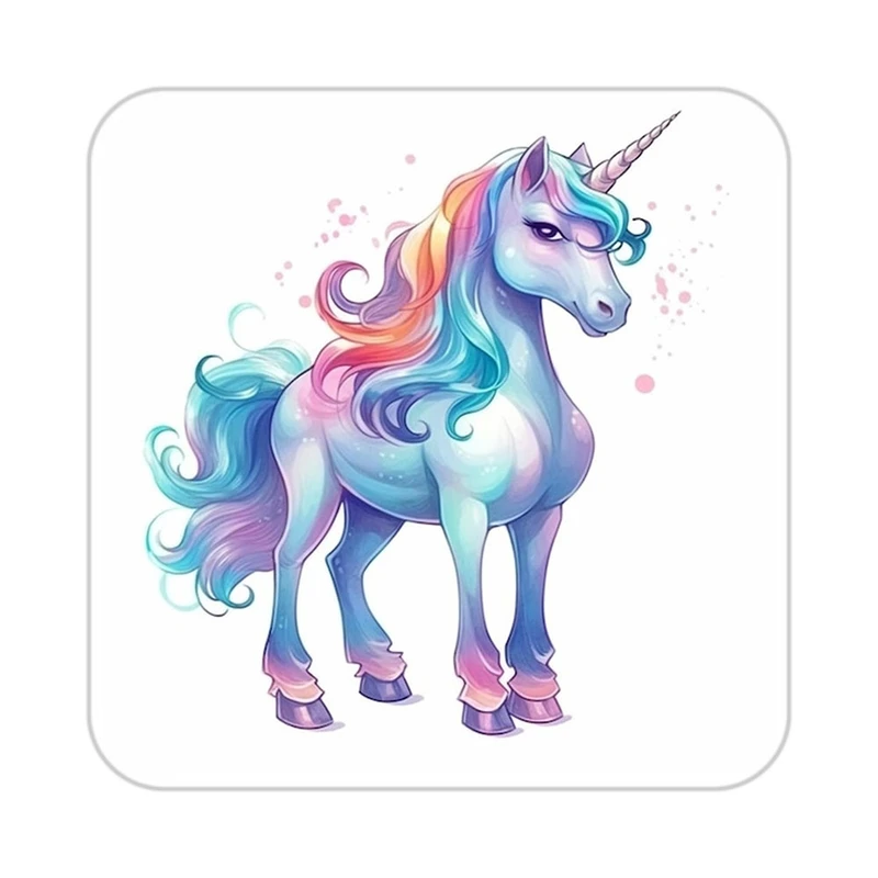 زیر لیوانی کاکتی طرح اسب تک شاخ و یونیکورن مدل mp32848