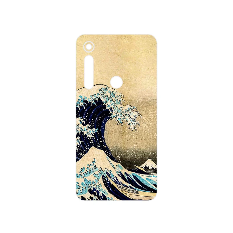 برچسب پوششی ماهوت مدل The Great Wave off Kanagawa of Hokusai مناسب برای گوشی موبایل موتورولا One Macro
