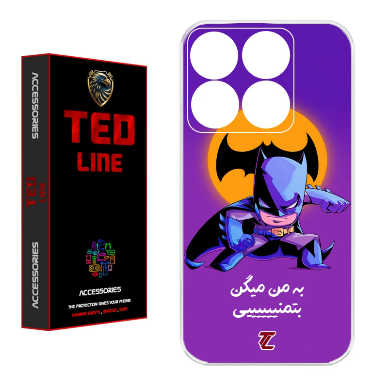 کاور تد لاین طرح بتمن کد 1105 مناسب برای گوشی موبایل شیائومی Mi 14T / 14T Pro