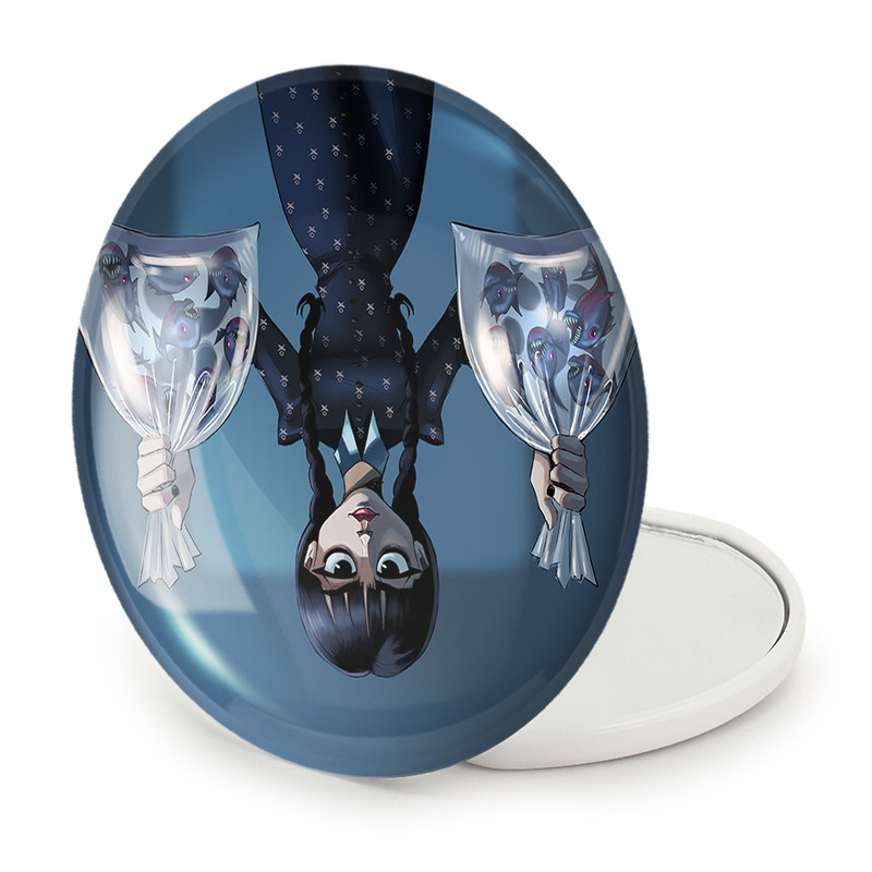 آینه جیبی خندالو طرح ونزدی Wednesday مدل تاشو کد 22060