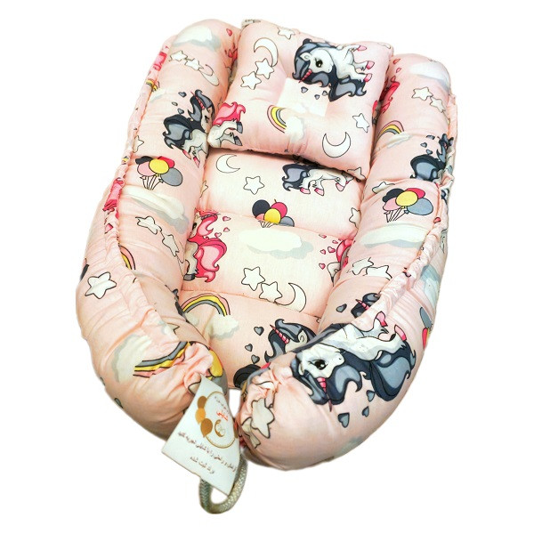 تشک خواب نوزاد شایلی مدل اسب تک شاخ به همراه بالش بسته 2 عددی