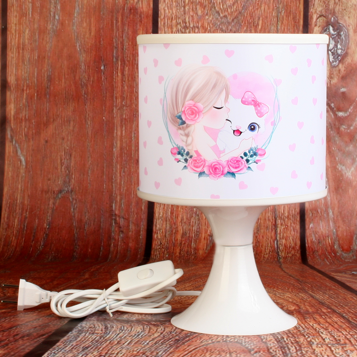 آباژور رومیزی کودک مدل گربه