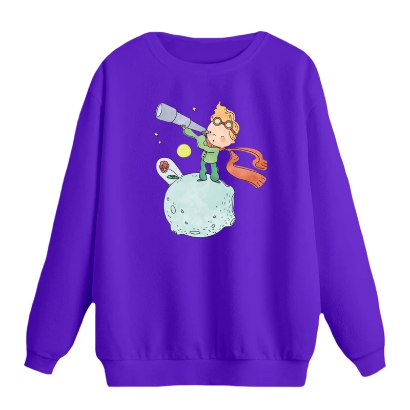 سویشرت زنانه مدل شازده کوچولو و تلسکوپ 