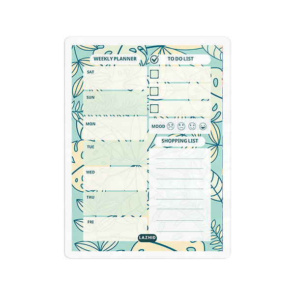 تخته وایت برد لاژید مدل پلنر برنامه ریزی کد PL036 سایز 20*30 سانتی متر