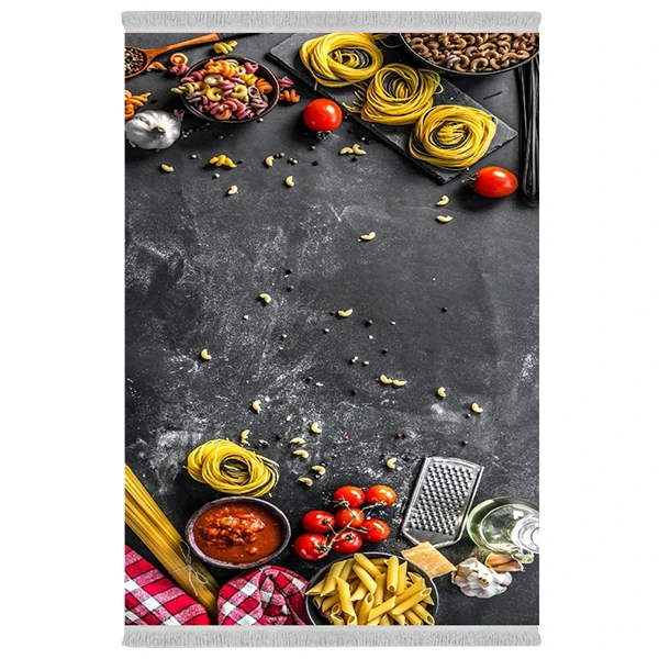 فرش پارچه‌ای دفه مدل فرشینه طرح آشپزخانه کد 1165