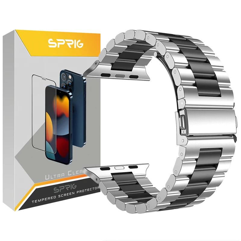 بند اسپریگ مدل 3Bid Dual color مناسب برای اپل واچ Ultra 49 میلی متر