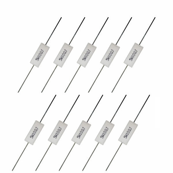 مقاومت آجری 10 اهم کد 5-10 بسته 10 عددی