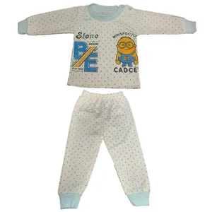 ست تی شرت و شلوار نوزادی مدل مینیون نخی