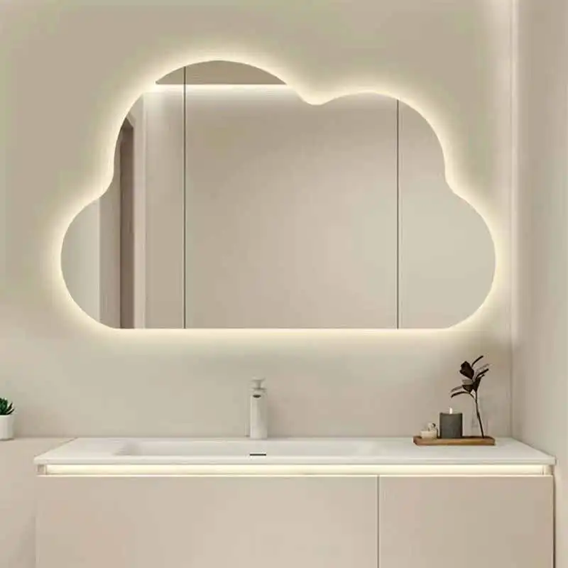 آینه سرویس بهداشتی الف مدل بک لایت طرح ابر کد BA-80-60