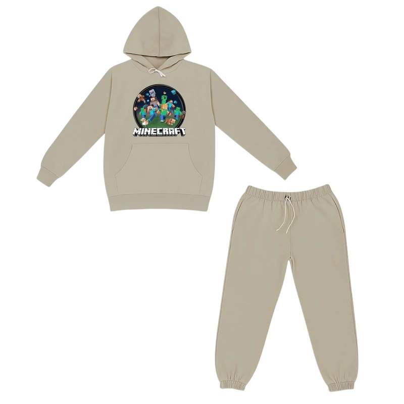 ست هودی و شلوار راحتی بچگانه مدل ماینکرفت کد 006 