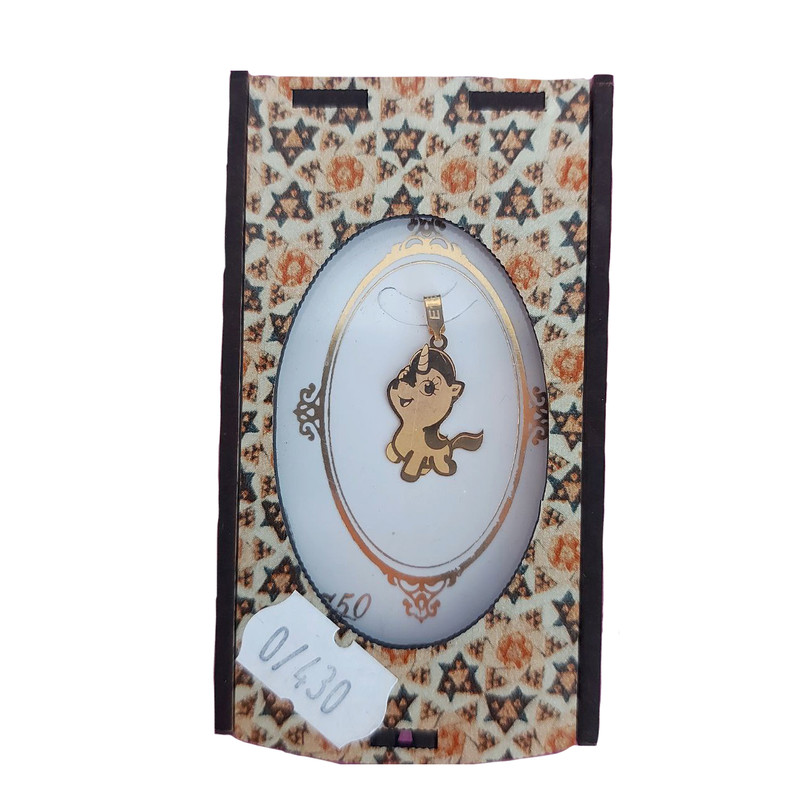 آویز گردنبند طلا 18 عیار دخترانه مدل mob 1