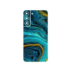 MAHOOT Turquoise marblewith golden streaks Cover Sticker for Samsung Galaxy S22 Plus 5G