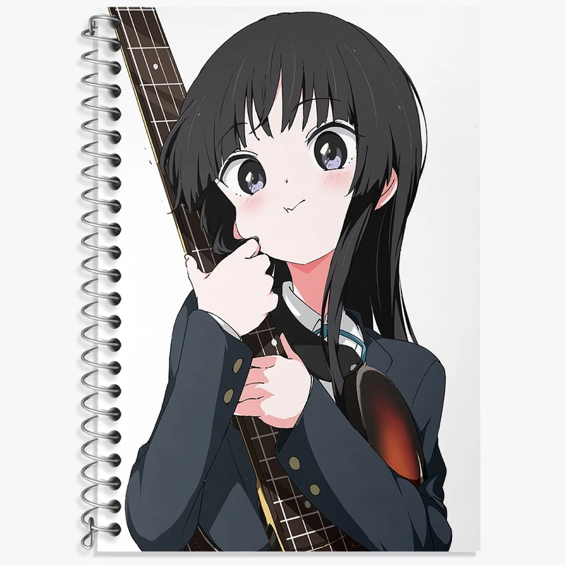 دفتر زبان 50 برگ خندالو مدل دو خط طرح میو انیمه كي اون کد 34171