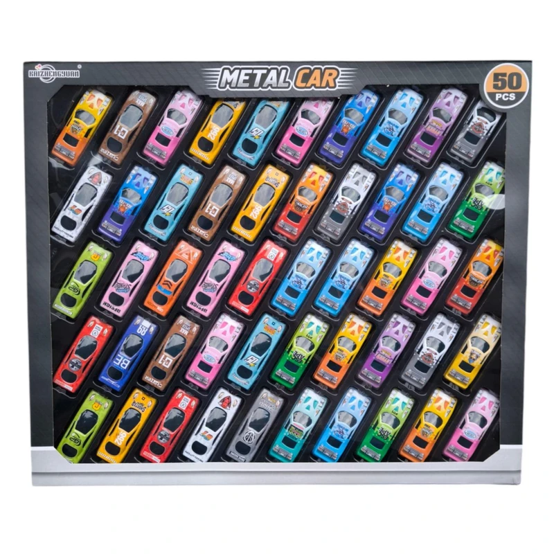 ست ماشین بازی مدل Metal Cars کد 109-KZ957 مجموعه 50 عددی
