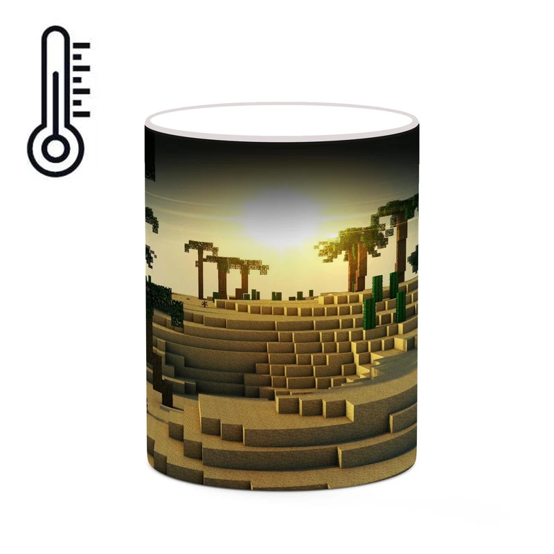 ماگ حرارتی کاکتی طرح ماینکرافت minecraft مدل mgh41594